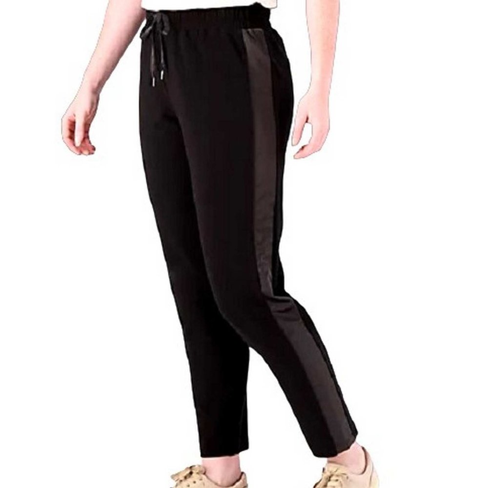 J Jason Wu Regular Tapered Knit Jogger With Satin… - image 1